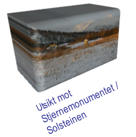 Utsikt mot Stjernemonumentet / Solsteinen
