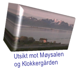 Utsikt mot Møysalen 
og Klokkergården
